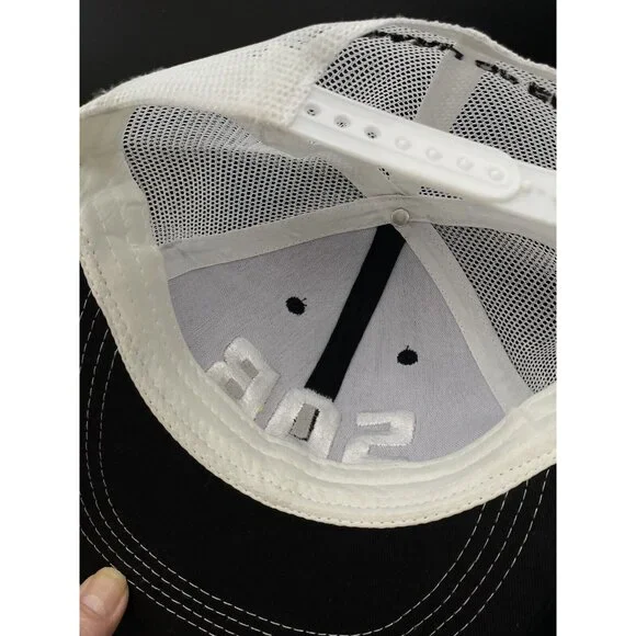 SOB Subaru Of Bend Oregon Snapback Mesh Trucker Hat Black White - Picture 5 of 6